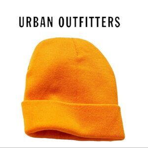NEW Urban Outfitters UO Jade Orange Jersey Knit Cap Hat Beanie